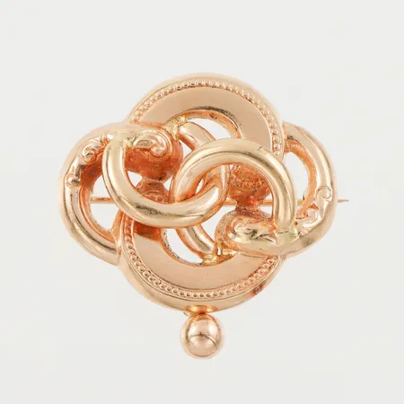 Brosch, längd ca 27 mm, 18k. Vikt: 5,4 g