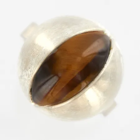 Ring med Tigeröga, stl: 18, silver 925/1000 Vikt: 6,5 g