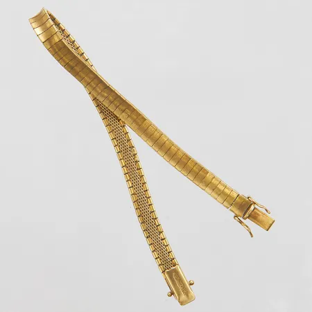 Armband, 19,8cm, skadade länkar, skevt, 18K Vikt: 15,5 g