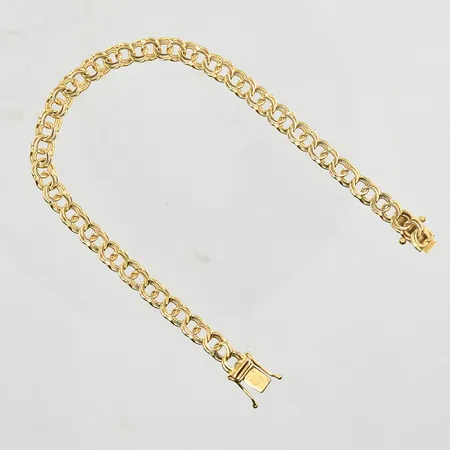 Armband Bismarck, längd 19½ cm, bredd 5 mm, glappt lås, 18K. Vikt: 10,1 g