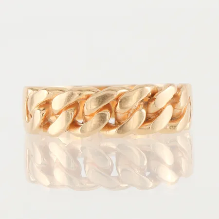 Ring Pansar, W&A Sävsjö, storlek 20 mm, bredd 6 mm, 18k. Vikt: 9,4 g