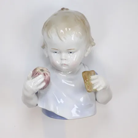 Figurin, barn, Metzler & Ortloff Tyskland, 1900-tal, höjd 16 cm, stämplad 0669