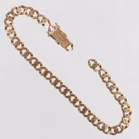 Armband, Pansar, längd 19cm, bredd 5,4mm, Guldvaruaktiebolaget G. Dahlgren & Co Ab, år 1958, defekt/av, 18K Vikt: 10,2 g