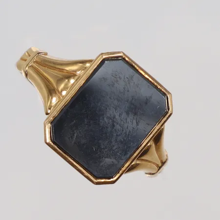 Klackring med svart, stl 20¼, bredd 2-8mm, 18K Vikt: 5,9 g