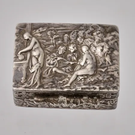 Ask i silver, mått 25x33,6mm, 835/1000, Italy, vikt 19,08g.