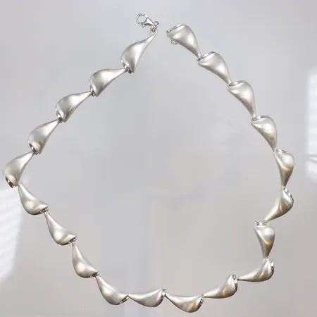 Collier 45cm bredd 3-12mm, GHA silver 925/1000 Vikt: 35,4 g