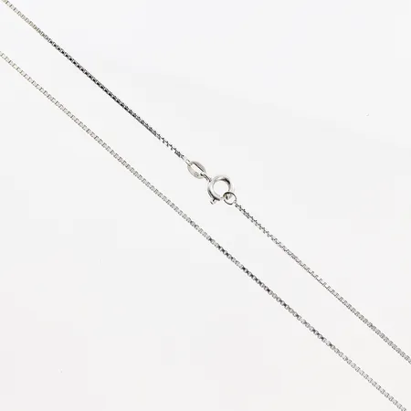 Kedja Venezia, 40,5cm, bredd 1mm, vitguld, 18K Vikt: 3 g