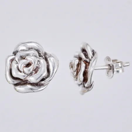 Ett par örhängen, Ø 10mm, silver Vikt: 2,4 g