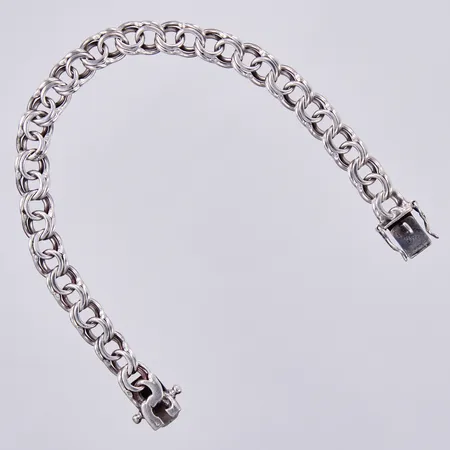 Armband Bismarck, längd ca 19,5cm, bredd ca 8mm, silver Vikt: 17,6 g