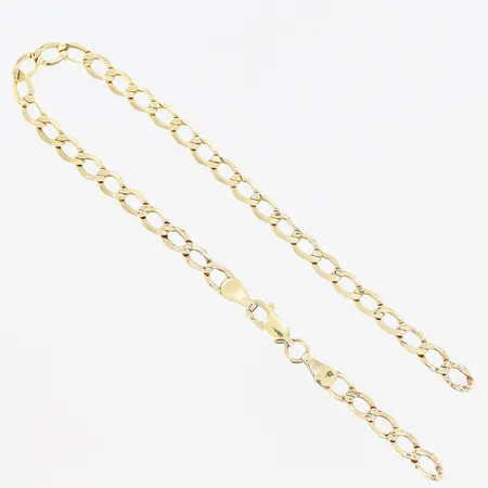 Armband Pansar, 20cm, bredd 4mm, defekt länk, 14K Vikt: 2,4 g