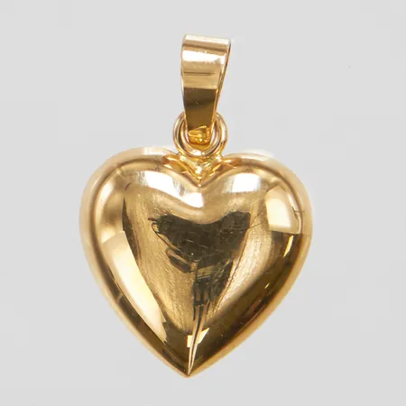 Hänge, hjärta, ihålig, 19,5x12,1mm, 18K Vikt: 0,7 g