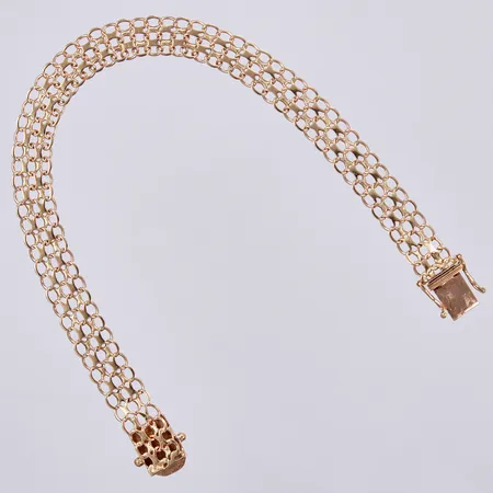 Armband X-länk, längd ca 19,5cm, bredd ca 9mm, Ädelsmycken Aktiebolag 1967, 18K Vikt: 9,9 g