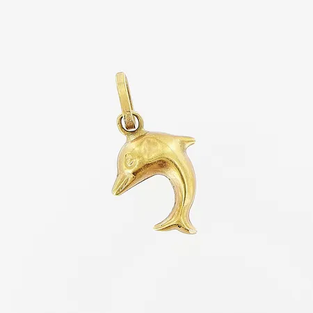 Hänge, delfin, 17mm, buckla, 18K Vikt: 0,3 g