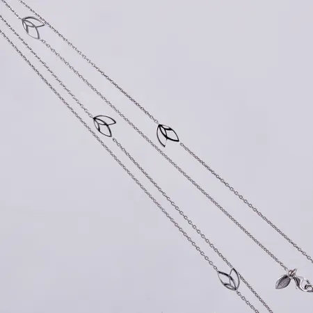 Collier, längd: ca 89cm, bredd: ca 1-8mm, DEIA, 925/1000 silver Vikt: 6,2 g