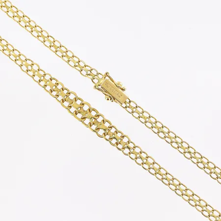 Collier doserad X-länk, 45cm, bredd 4-6,5mm, 18K Vikt: 11,3 g