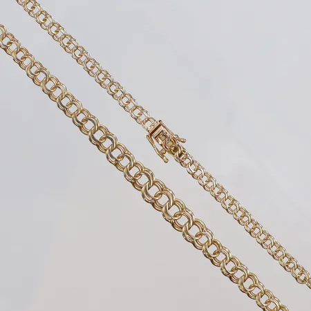 Collier Bismarck 45,5cm bredd 4-7mm, SSÄ (Iduna AB) Varberg 1992, 18K Vikt: 17 g