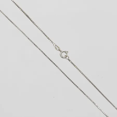 Kedja, 38,7cm, venezia, vitguld, kattfot, 18K. Vikt: 2,9 g