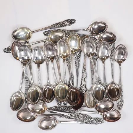 28st Kaffeskedar, längd ca 11cm silver 830/1000 Vikt: 302,4 g