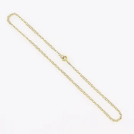 Vristlänk Bismarck, 29cm, bredd 2mm, skeva länkbitar, 18K Vikt: 1,9 g