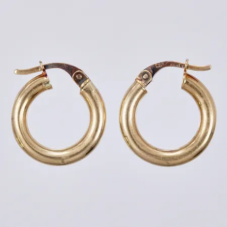 Ett par örhängen, Ø ca 1,6cm, bredd: ca 3mm, 18K  Vikt: 1,5 g