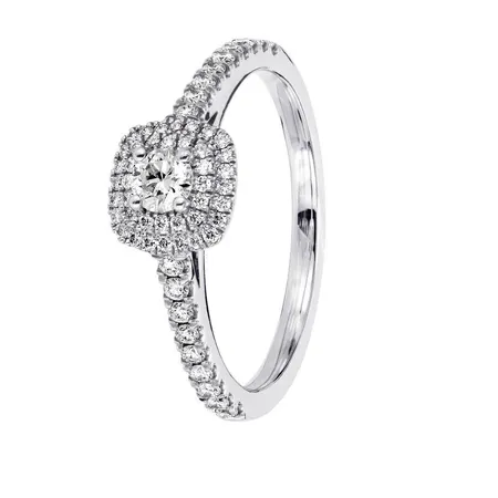 Ring "story af love" med 59 diamanter 0,42ct WSI, Mittenstenen är 0,15ct, övriga 58 diamanter 0,27ct totalt,  Ø 17 mm. 18k, nyskick Vikt: 3,1 g