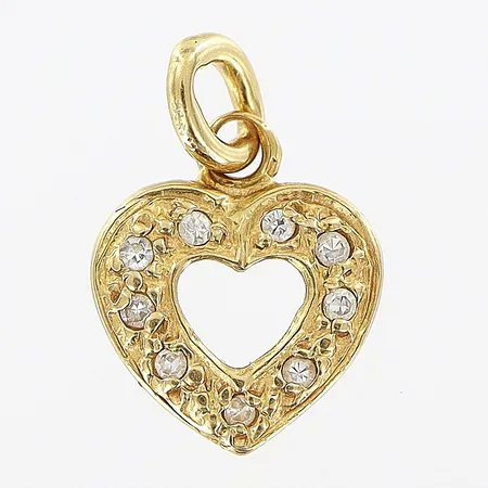 Hänge, diamanter 9 x ca 0,005ct, 8-14mm, 18K Vikt: 0,5 g