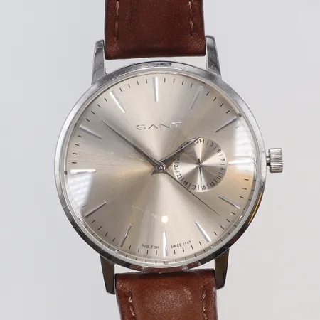 Herrur Gant, Quartz, #W1092, läderband, Ø40mm, fungerade vid test, inga tillbehör