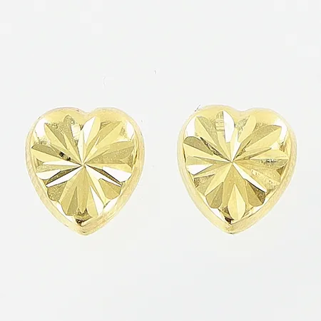 Ett par örhängen, hjärtan, 6x7mm, 18K Vikt: 0,7 g