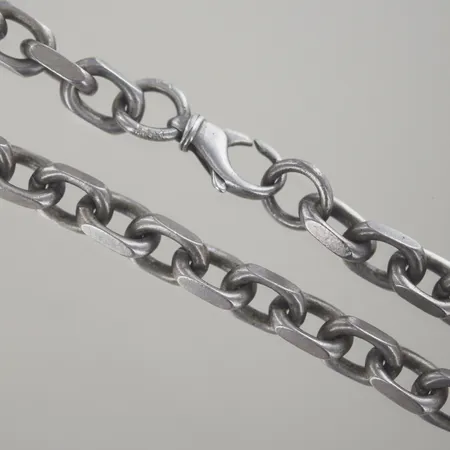 Halskedja ankar, längd 52 cm, bredd 10 mm, Silver 925/1000 Vikt: 146 g