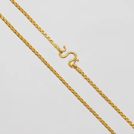 Kedja, Ärtlänk, längd: 44,5cm, bredd: 2,1mm, Thaiguld, 23K Vikt: 15,1 g