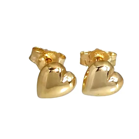 Örhängen Hjärtan, 9K guld, Guldfynd (GHA) 20003358, örhängenas storlek 6 x 6 mm, mycket fint skick, originalploppar Vikt: 0,4 g