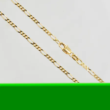 Kedja Figaro, längd 80 cm, bredd 2 mm, 18K. Vikt: 10,2 g
