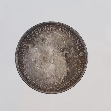 Mynt, 5 krona, 1935, silver, 900/1000  Vikt: 25 g