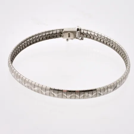 Armband i rodinerat silver, 19,5cm, bredd 5,8mm, 835/1000, vikt 14g.