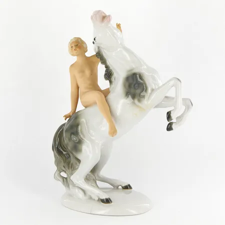 Figurin, tysk, okänd tillverkare, 28cm, sprickor samt lagningar 