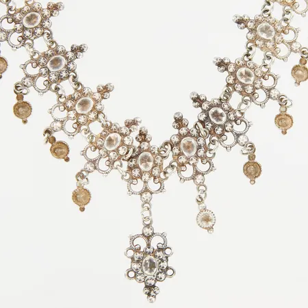 Collier, ca 43cm, säkerhetskedja, en extra länkbit, silver 830/1000 Vikt: 20,1 g