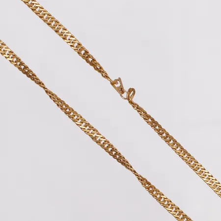 Kedja, Pansar, längd 51cm, bredd 4,3mm, vriden länk, specialtillverkat lås, 18K Vikt: 23 g