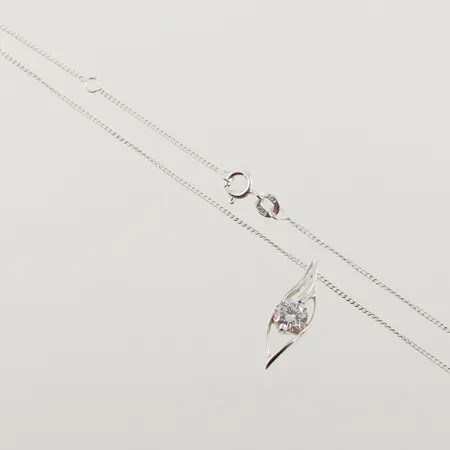 Kedja Pansar, längd 42+3cm med hänge, Guldfynd, silver Vikt: 2,6 g