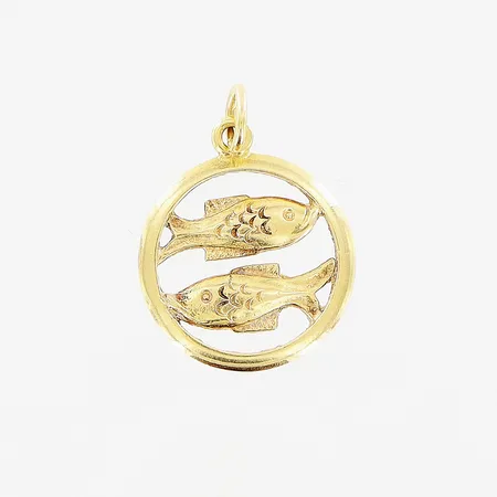 Hänge, stjärntecken fiskarna, 23mm, 18K Vikt: 2,1 g