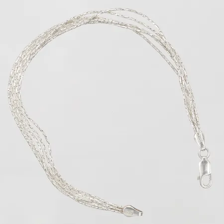 Armband femradigt, längd: 19cm, bredd: 5mm, GHA, 925/1000 silver Vikt: 5,8 g