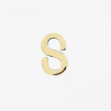 Hänge, bokstaven S, 4x7,5mm, 18K Vikt: 1 g