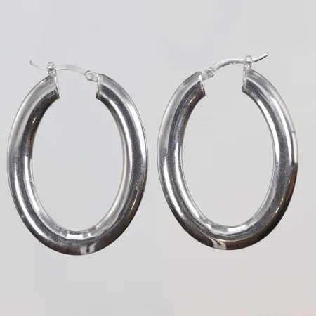 Örhängen, ovala 32x44mm, silver 925/1000 Vikt: 6,4 g