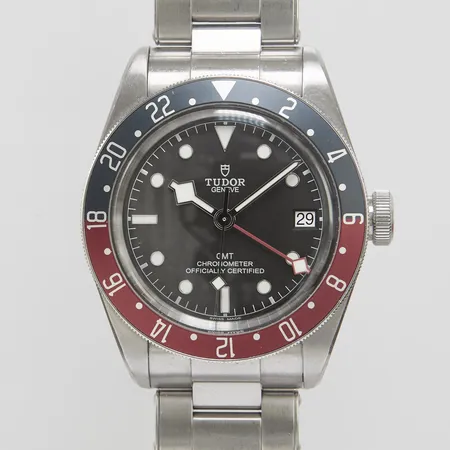 Herrur Tudor Black Bay GMT, stål, automatisk, 41mm, ref: 79830RB, snr: 16G99W0, Cal. MT5652, safirglas, datum, stållänk, ref: 72060,  viklås, total längd: 20,2cm, inga tillbehör.