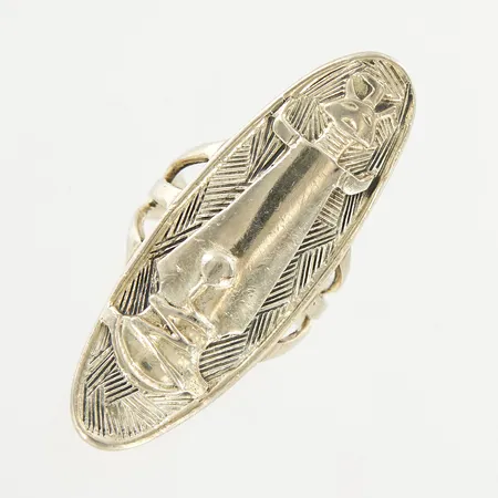 Ring stl 18½, bredd: 47mm, silver 925/1000 Vikt: 10,7 g