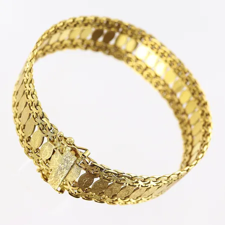 Armband, 19,5cm, bredd 17mm, 18K Vikt: 40 g