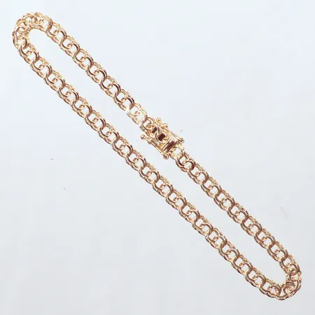 Armband Bismarck, längd 19cm, bredd 3,9mm, Guldfynd, 18K Vikt: 5,4 g