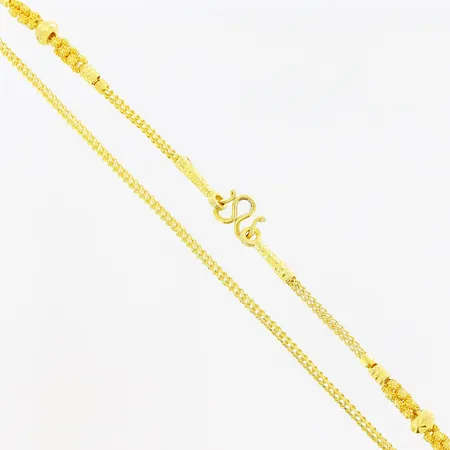 Collier, 49cm, bredd 2,5-5,5mm, mindre defekter, 23K Vikt: 15,2 g