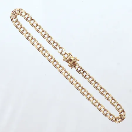 Armband Bismarck, längd 19cm, bredd 4,1mm, kistlås, Bergmans Guldvaror, 18K Vikt: 5,4 g