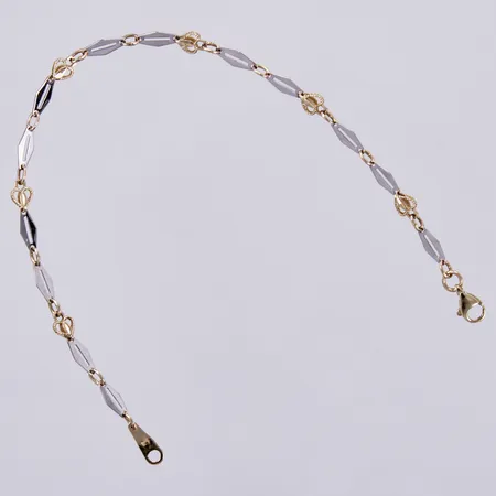 Armband längd ca 19cm, bredd ca 3-5mm, 14K Vikt: 2,9 g