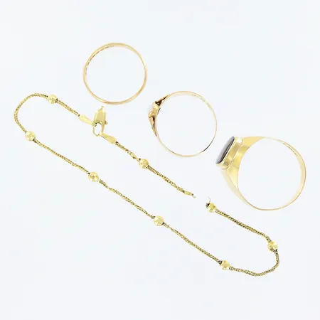 Diverse guld, defekter, 18K Vikt: 8,9 g